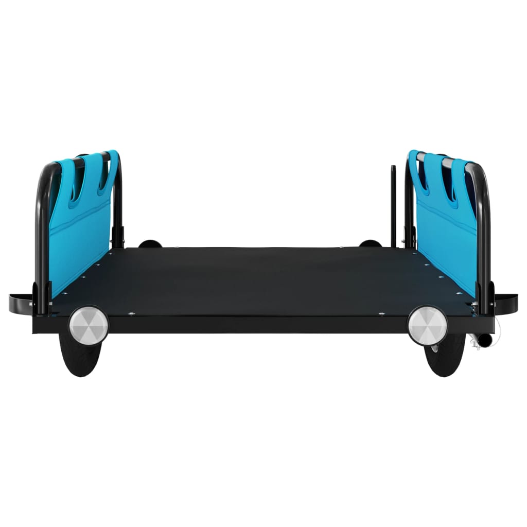 vidaXL Přívěsný vozík na kolo modrý oxfordská tkanina a železo