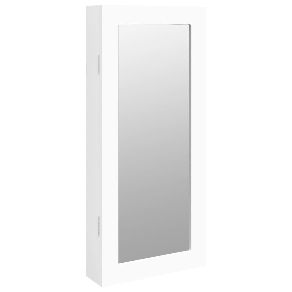 vidaXL Zrcadlová šperkovnice nástěnná bílá 30 x 8,5 x 67 cm