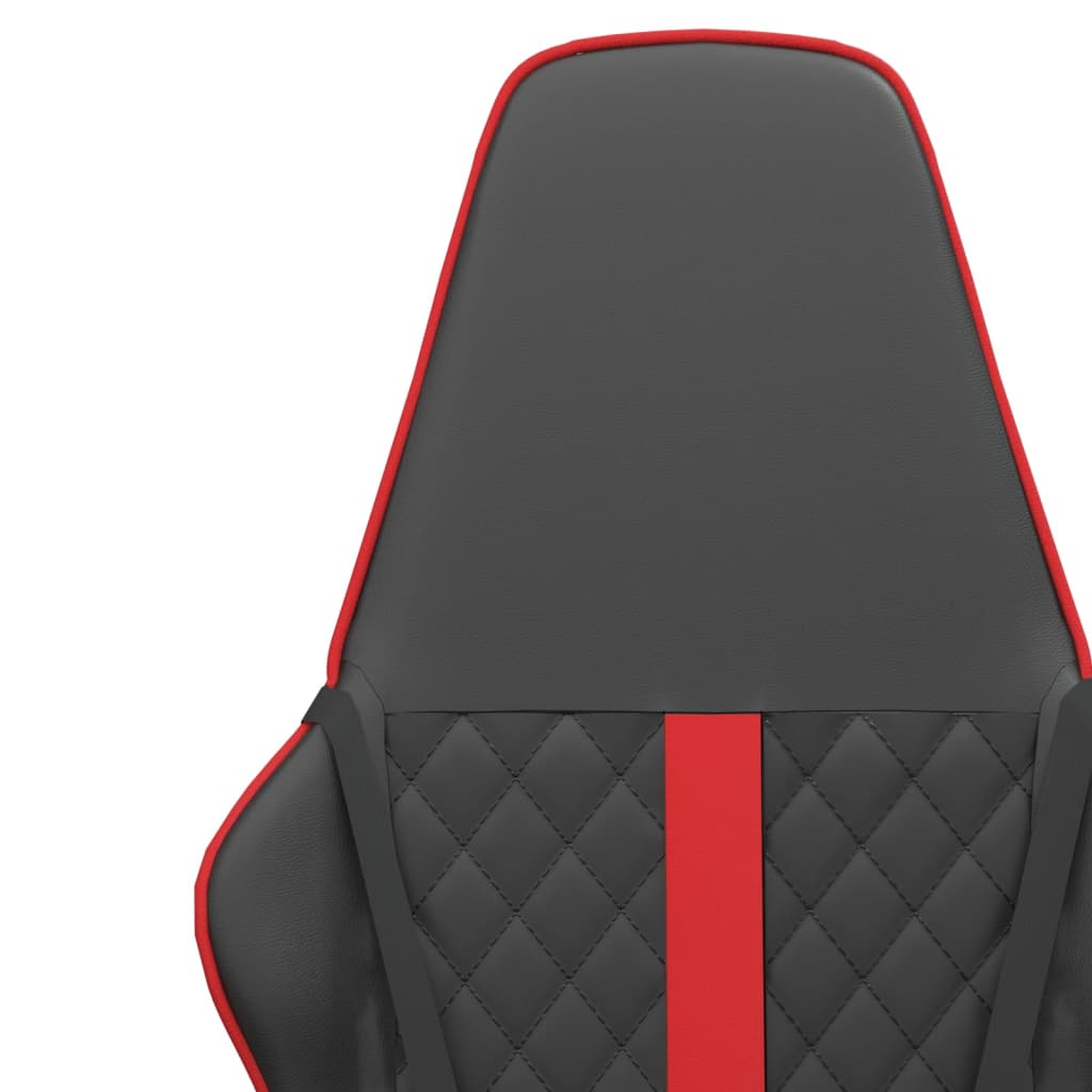 vidaXL Herní židle černá a červená umělá kůže