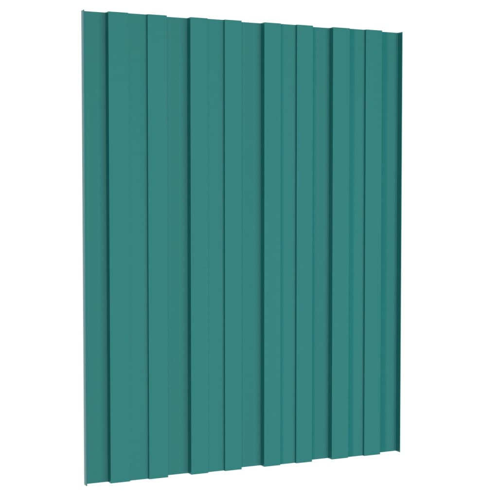 vidaXL Střešní panely 36 ks pozinkovaná ocel zelené 100 x 45 cm