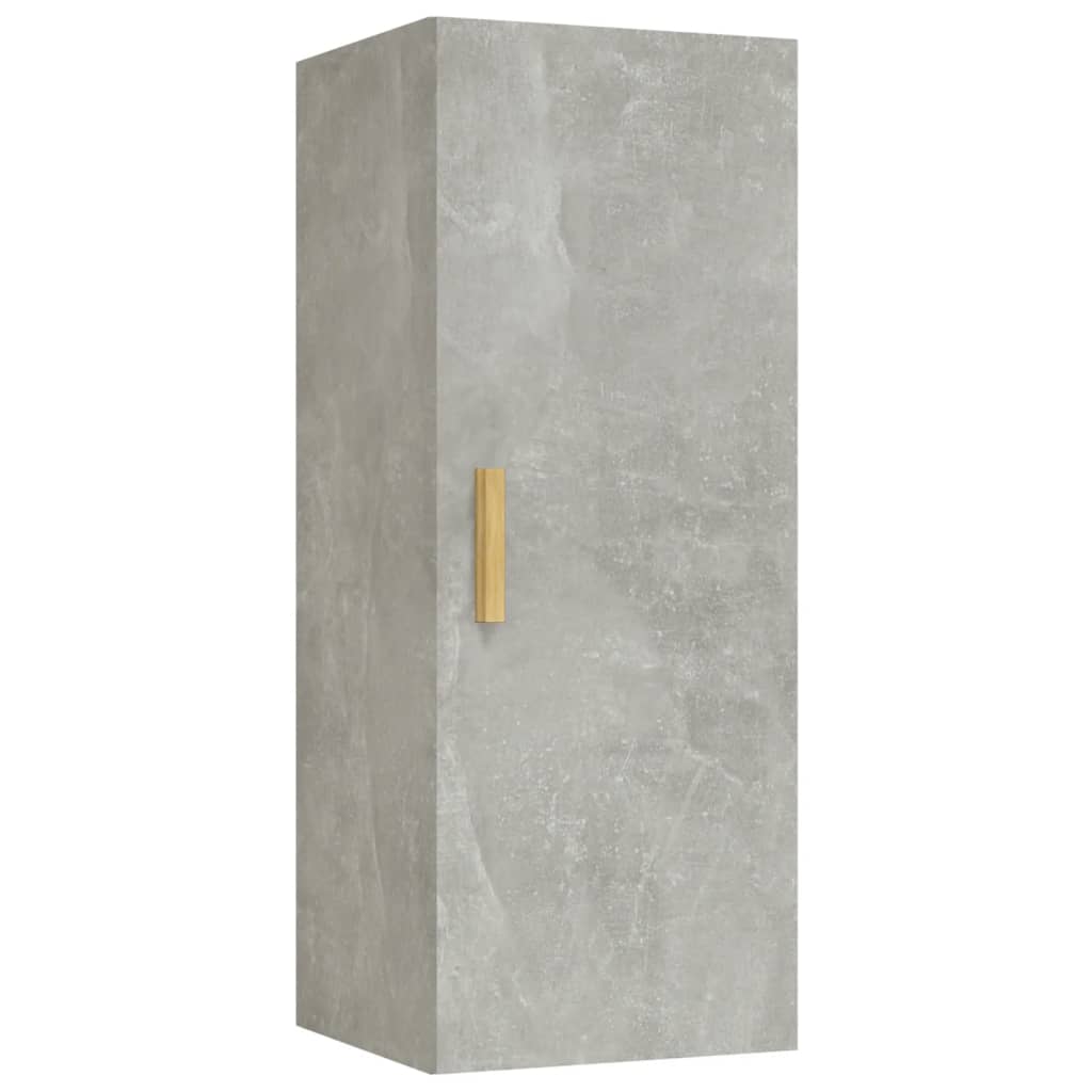 vidaXL Nástěnná skříňka betonově šedá 34,5x34x90 cm kompozitní dřevo