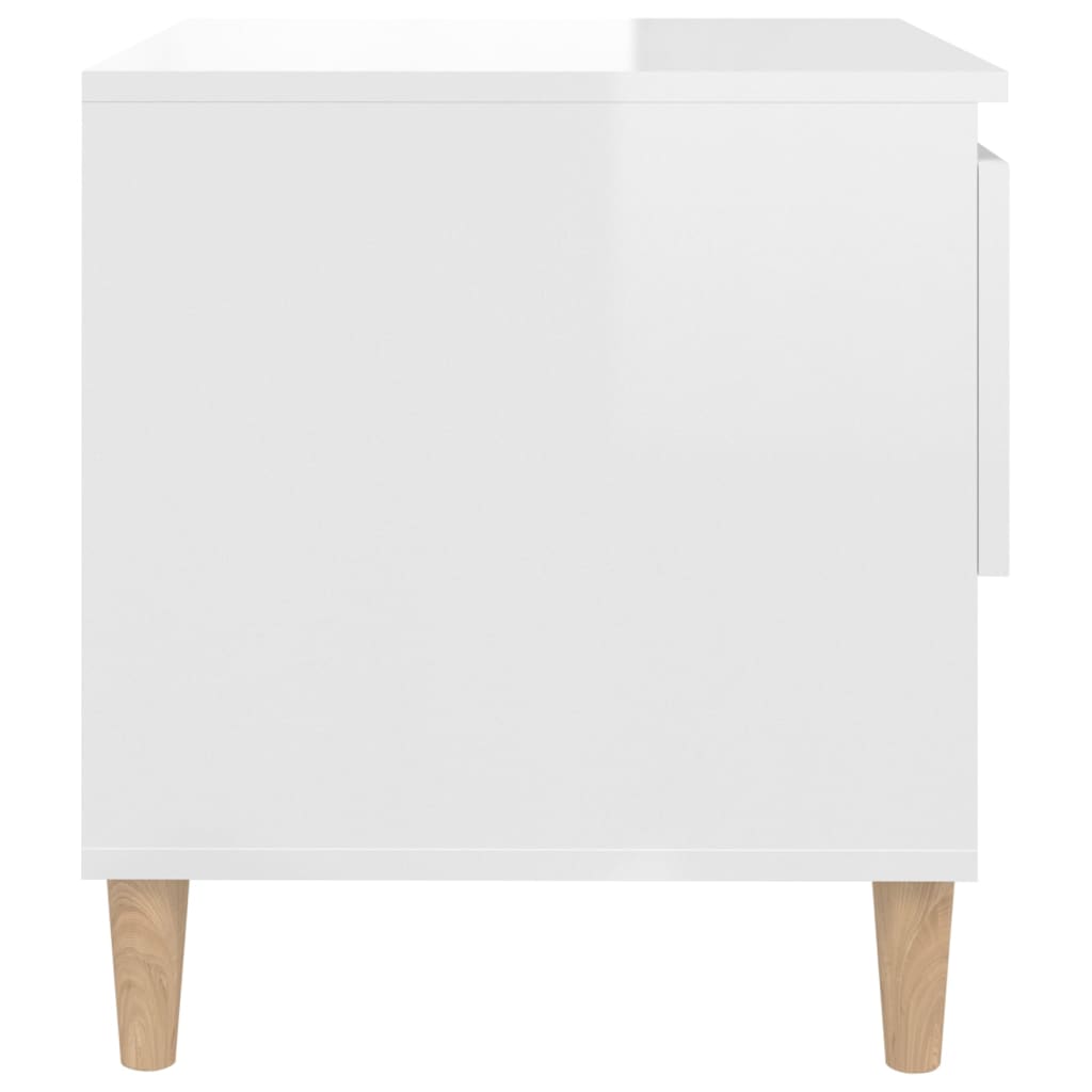 vidaXL Noční stolek bílý s vysokým leskem 50x46x50 cm kompozitní dřevo