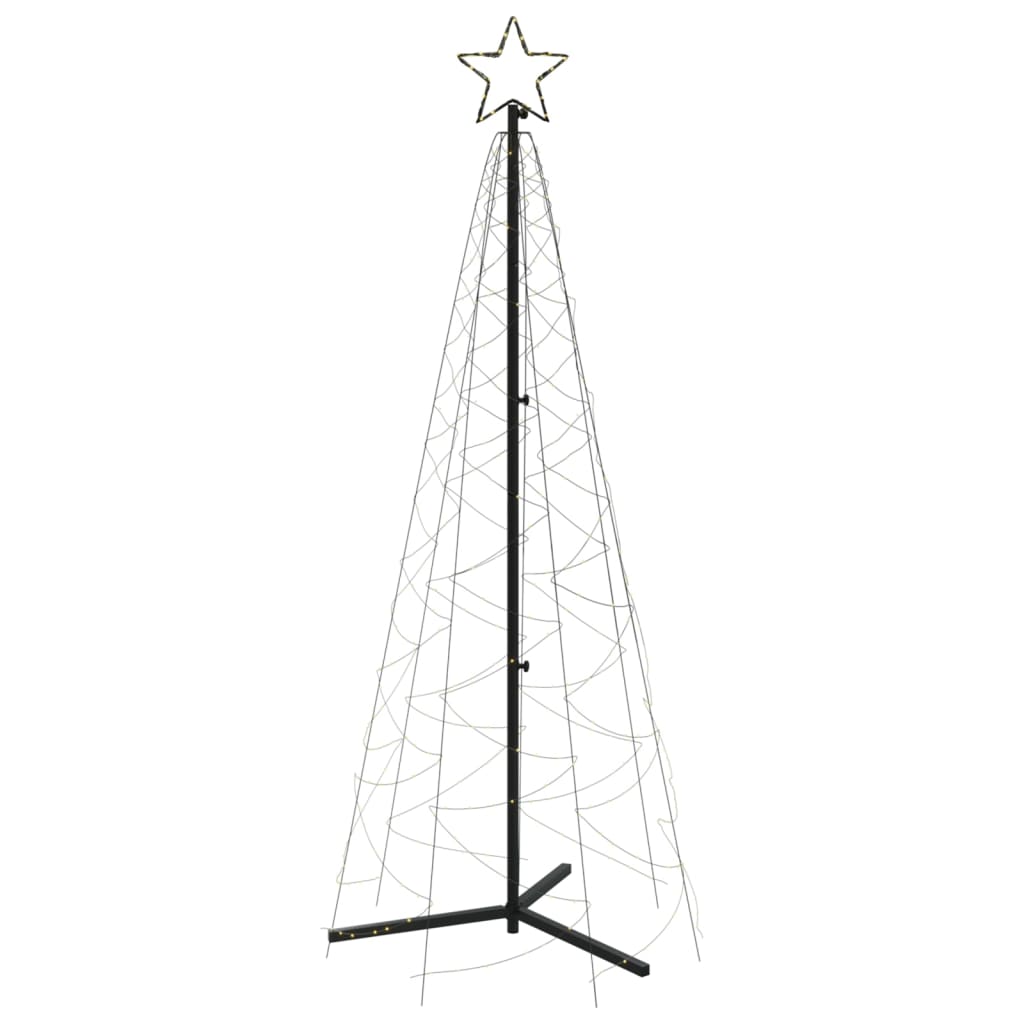 vidaXL Vánoční stromek kužel 200 teplých bílých LED diod 70 x 180 cm