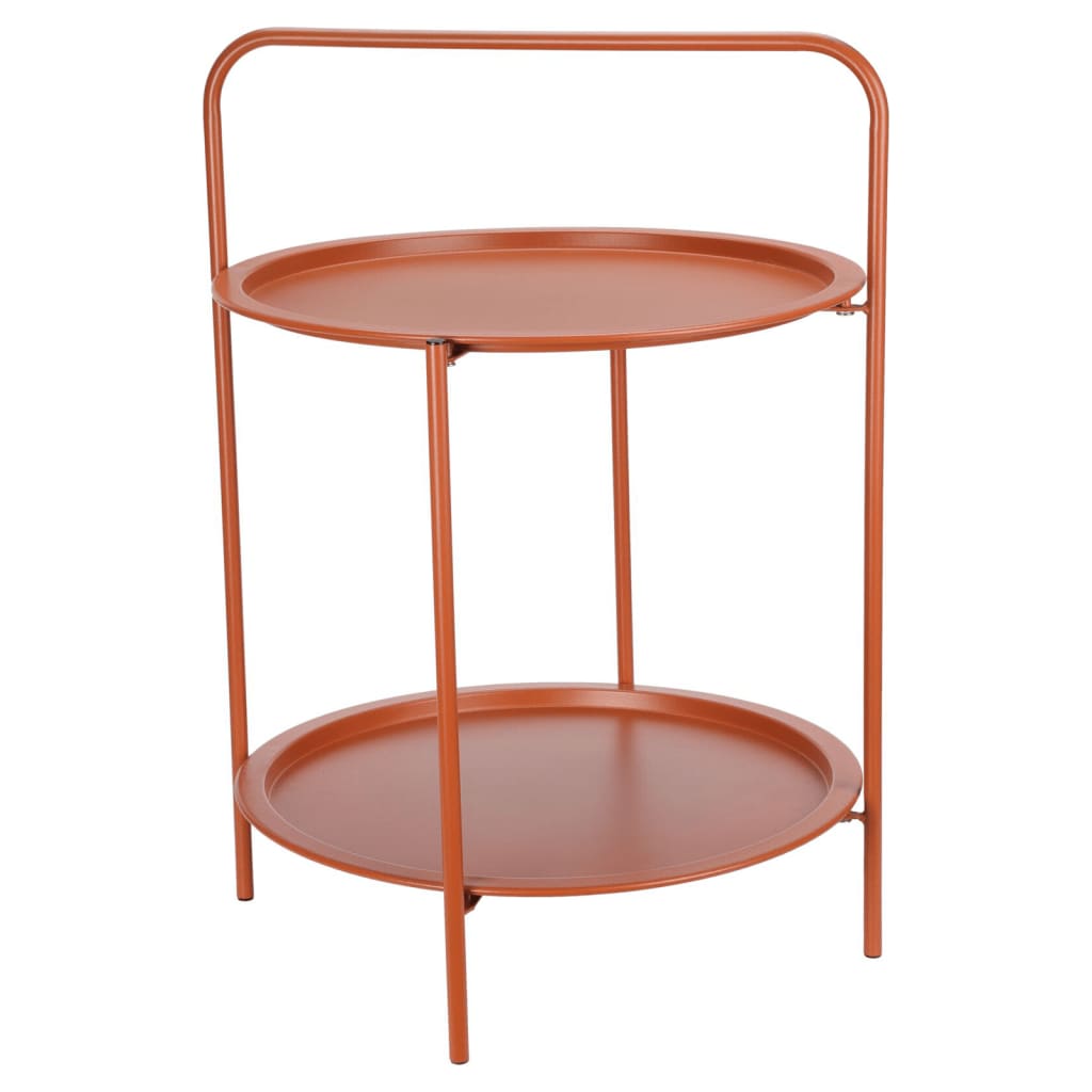 ProGarden Koncový stolek kulatý 50 x 66 cm matná terakota