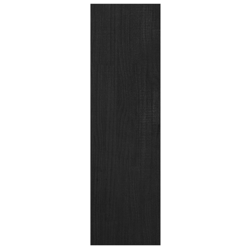 vidaXL Knihovna / dělicí stěna černá 40x30x103,5 cm masivní borovice
