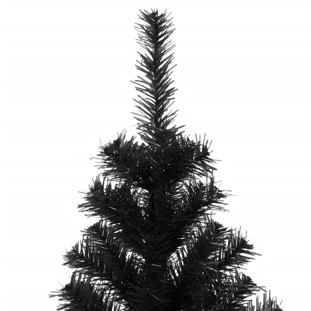 vidaXL Umělý vánoční stromek se stojanem černý 240 cm PVC