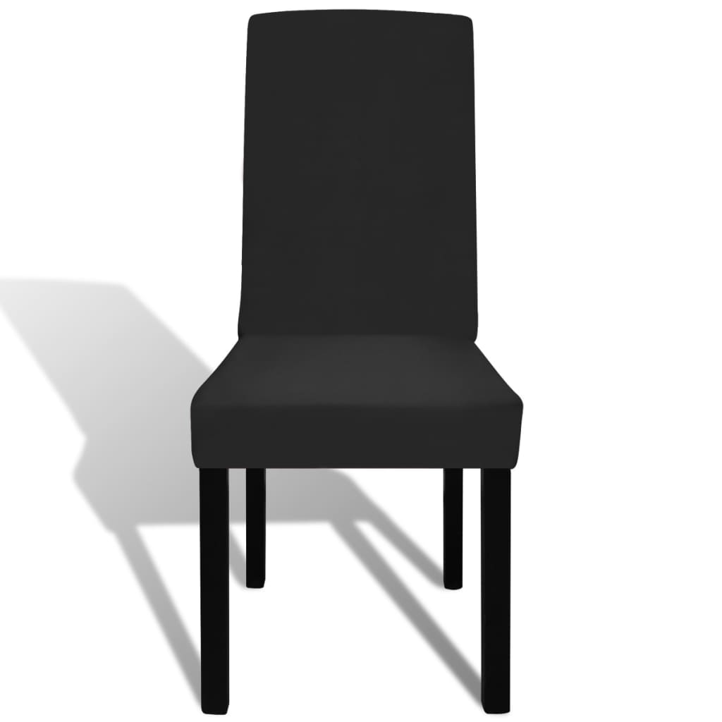vidaXL 6 ks Elastické potahy na židle černé