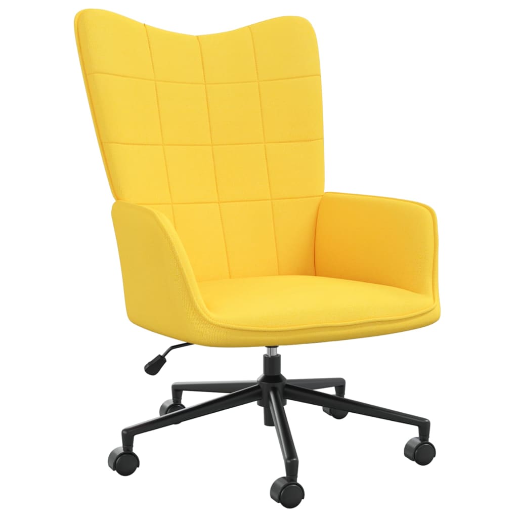 vidaXL Relaxační židle hořčicově žlutá textil