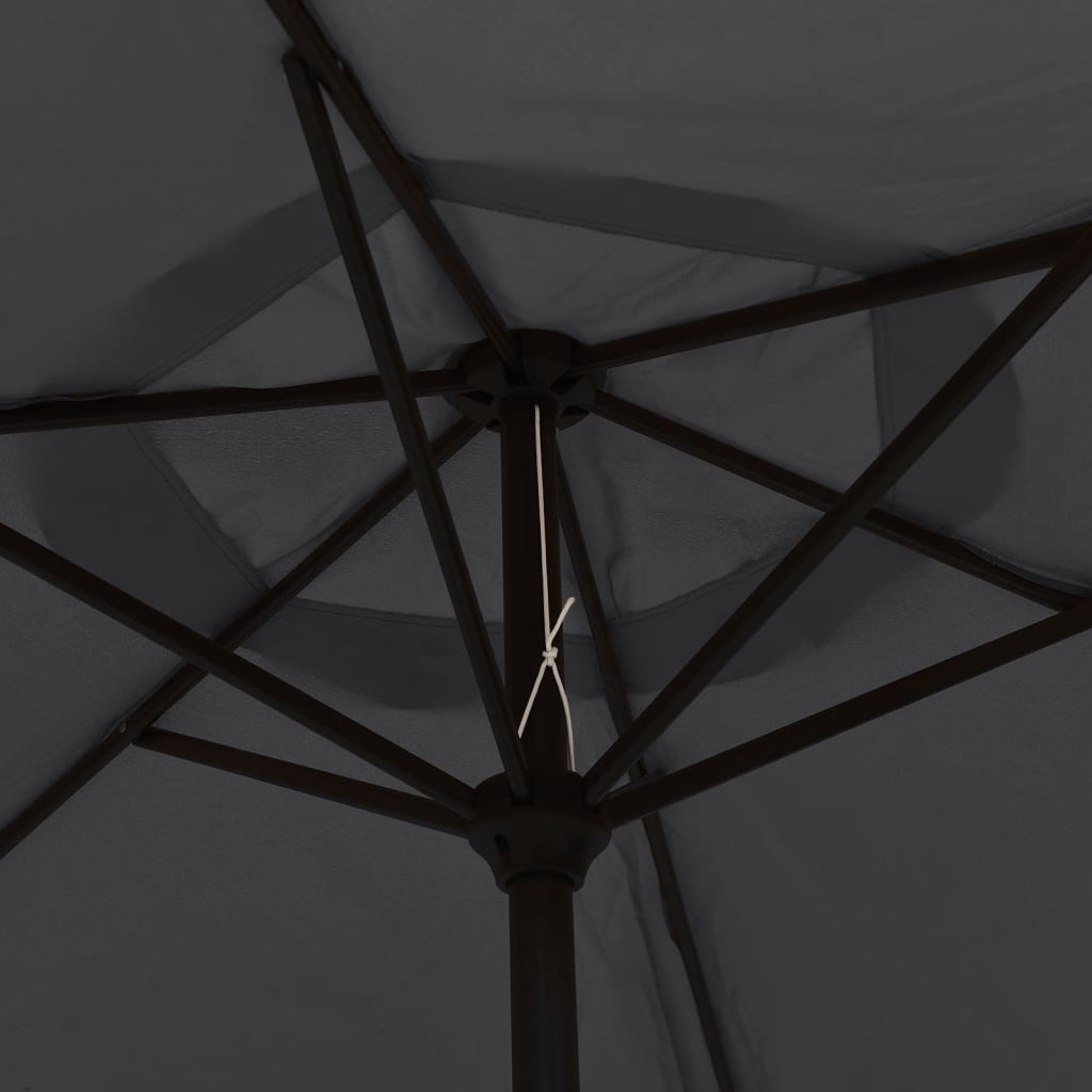 vidaXL Zahradní slunečník s kovovou tyčí 300 cm černý