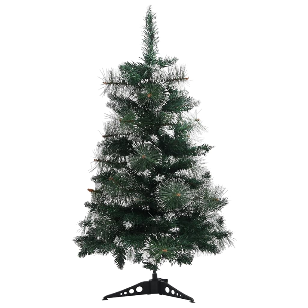 vidaXL Umělý vánoční stromek se stojanem zelenobílý 60 cm PVC