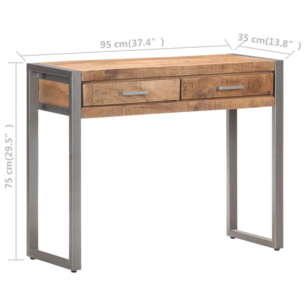 vidaXL Konzolový stolek 95 x 35 x 75 cm masivní mangovníkové dřevo