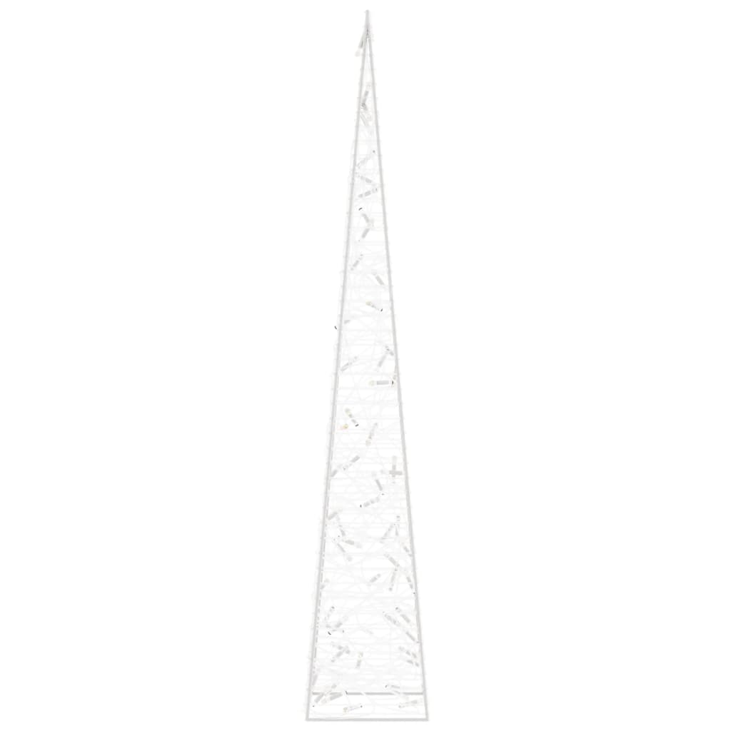 vidaXL Akrylový dekorativní světelný LED kužel studený bílý 120 cm