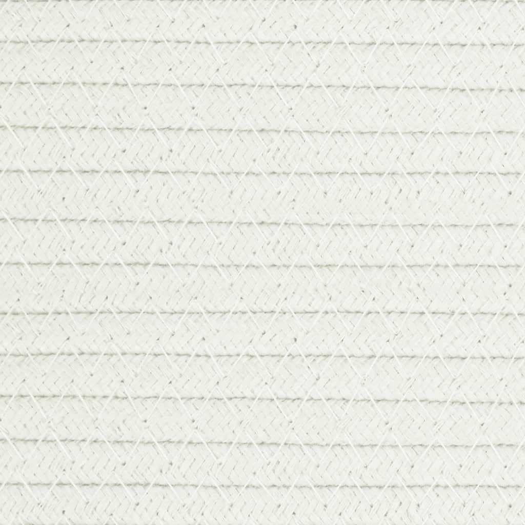 vidaXL Úložný koš bílý Ø 38 x 36 cm bavlna