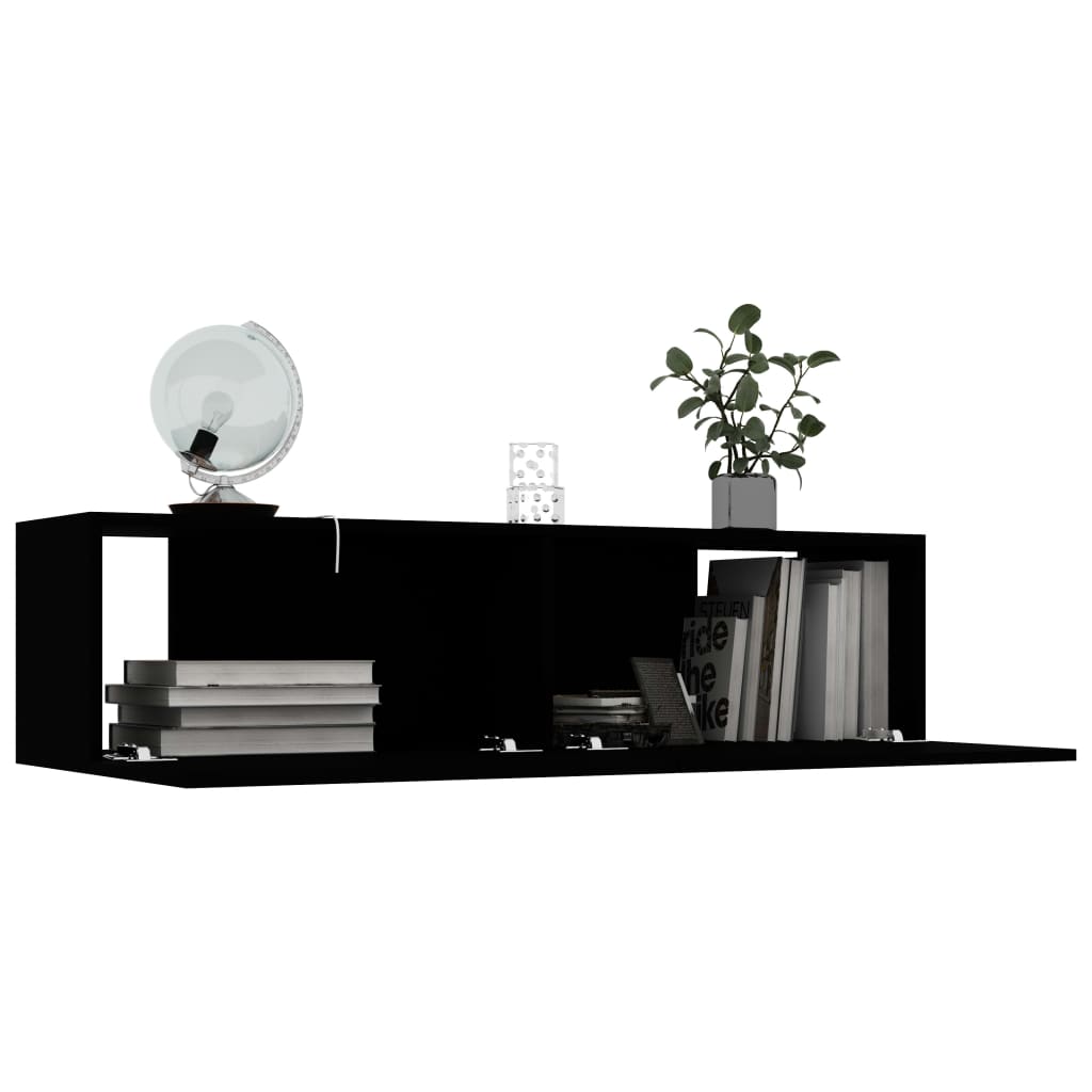 vidaXL TV stolek černý 120 x 30 x 30 cm dřevotříska