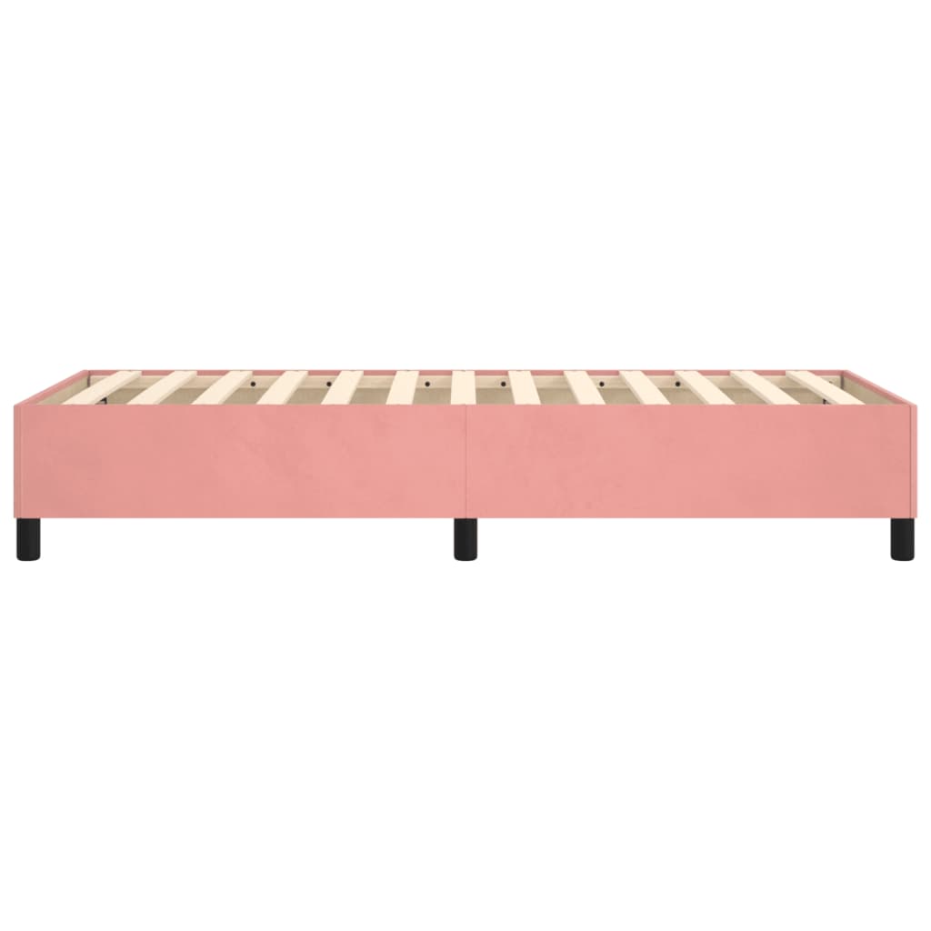vidaXL Rám postele růžový 90 x 190 cm samet