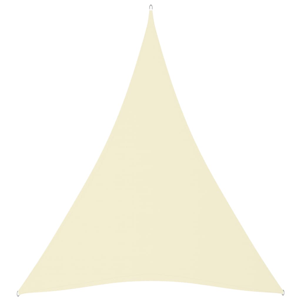 vidaXL Stínící plachta oxfordská látka trojúhelníková 5x7x7 m krémová