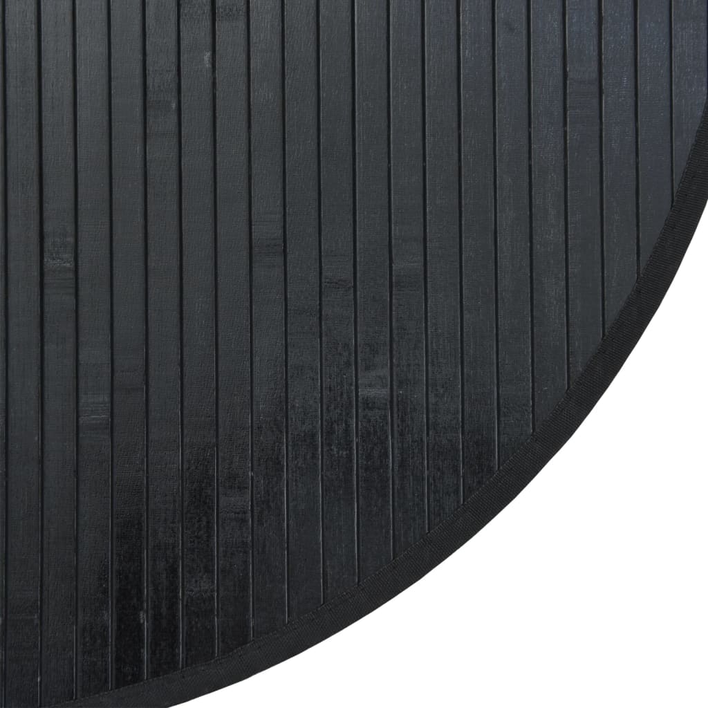 vidaXL Koberec kulatý černý 80 cm bambus