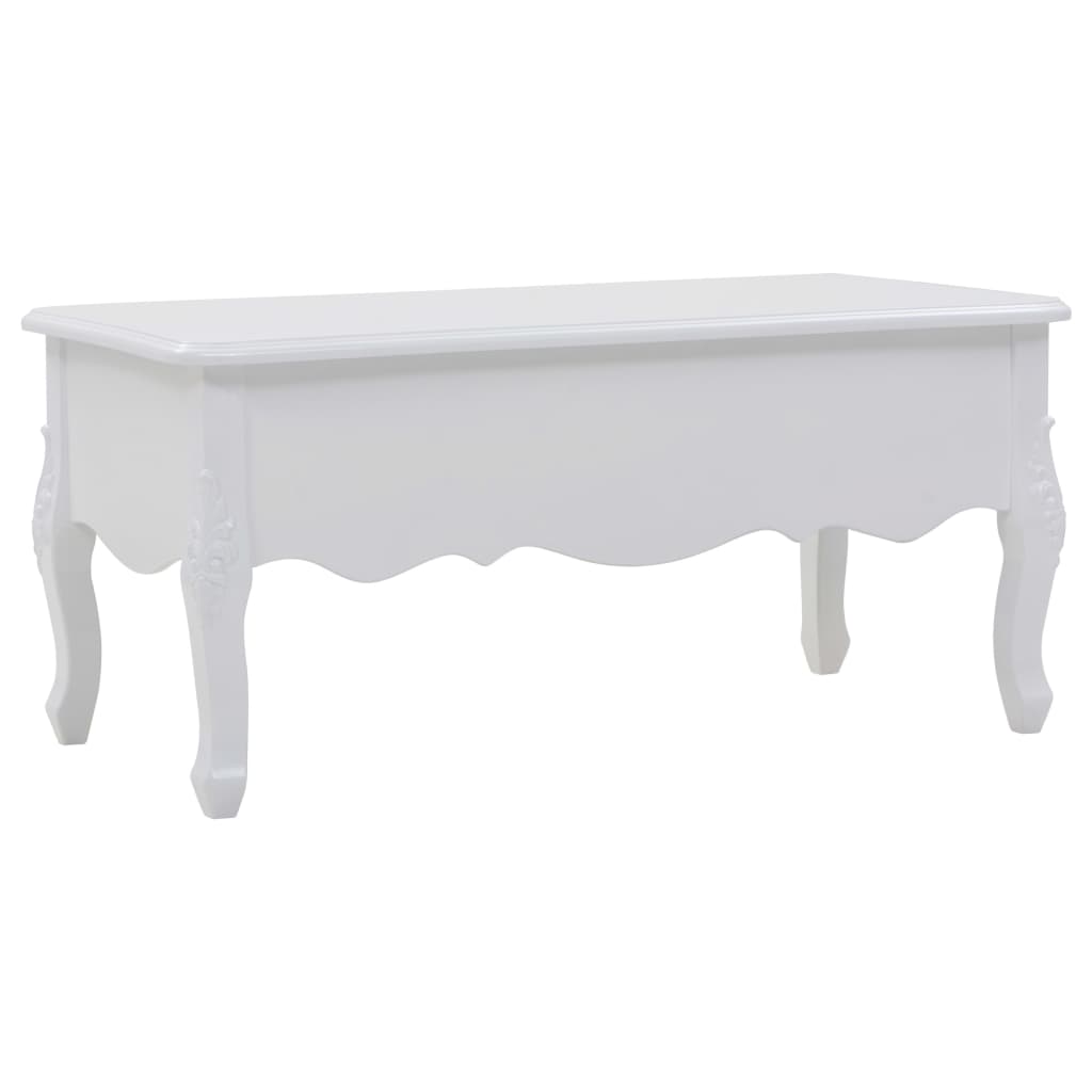vidaXL Konferenční stolek bílý 100 x 50 x 46 cm