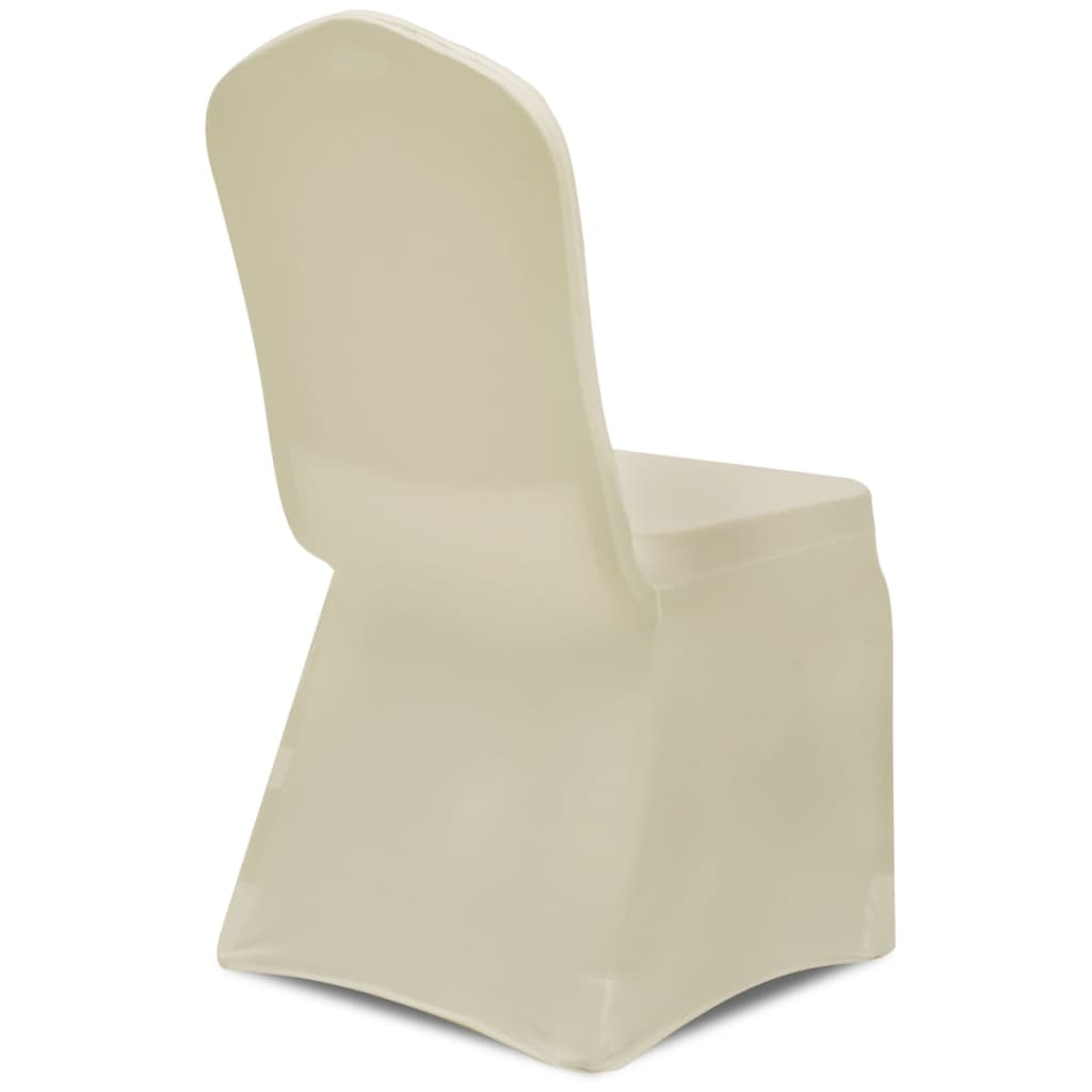 vidaXL Potahy na židle napínací krémové 30 ks