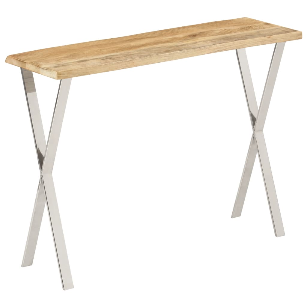 vidaXL Konzolový stolek s živou hranou 105x33x76 cm masivní mangovník