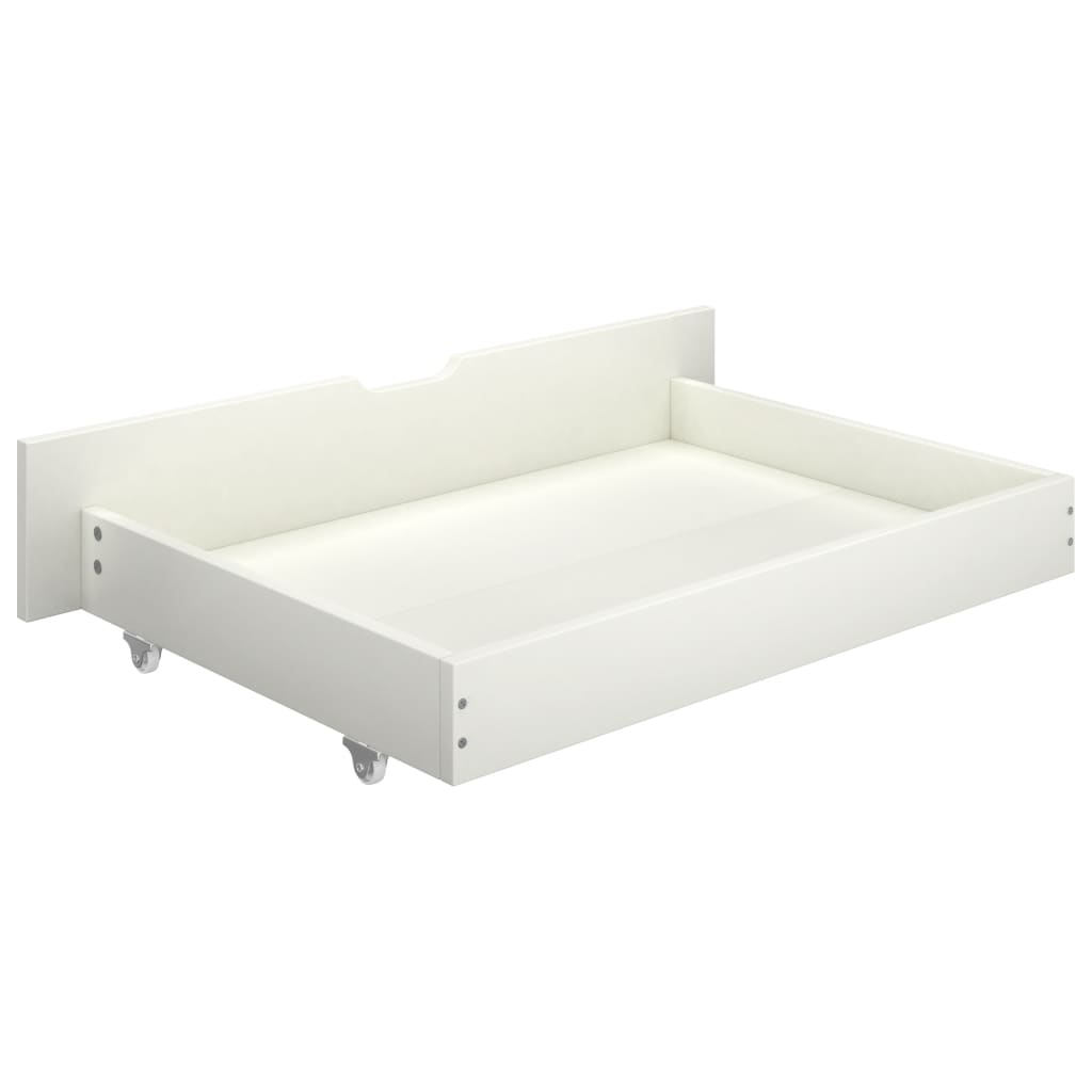 vidaXL Rám postele se 2 zásuvkami bílý masivní borovice 140 x 200 cm