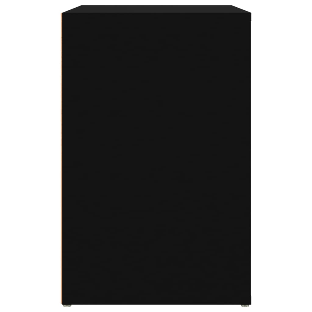 vidaXL Botník černý 130x35x54 cm kompozitní dřevo