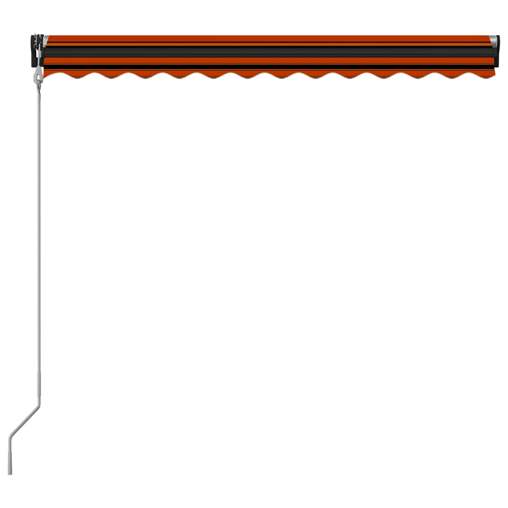 vidaXL Automatická zatahovací markýza 300 x 250 cm oranžovo-hnědá