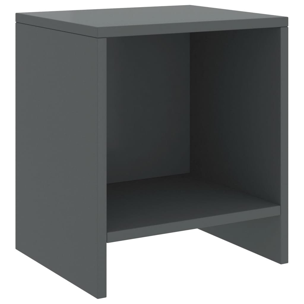 vidaXL Noční stolek tmavě šedý 35 x 30 x 40 cm masivní borové dřevo