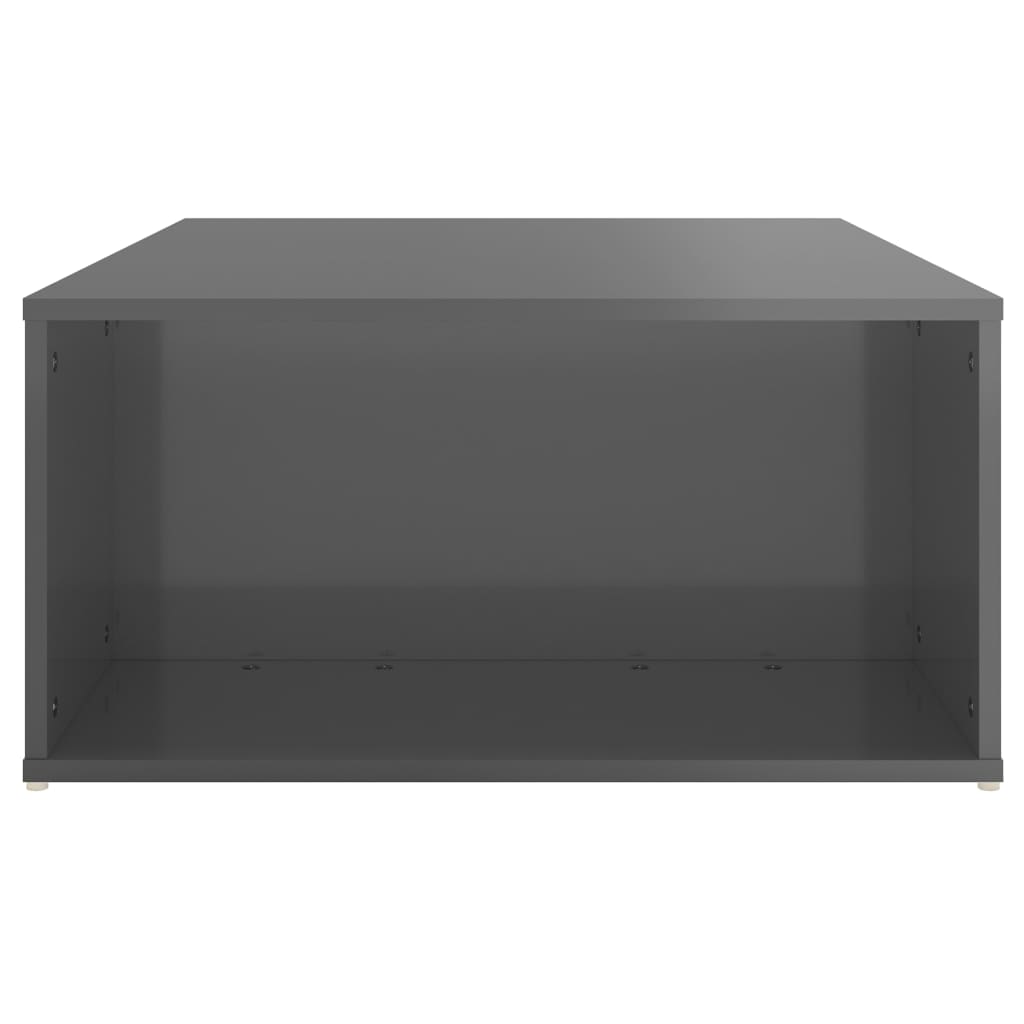 vidaXL Konferenční stolek šedý vysoký lesk 90 x 67 x 33 cm dřevotříska