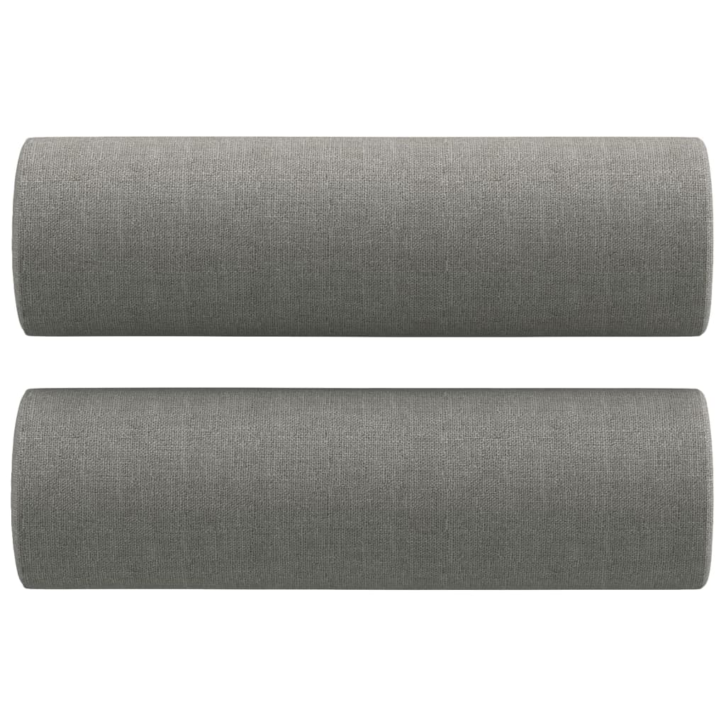 vidaXL 2místná pohovka s polštáři a poduškami tmavě šedá 140 cm textil