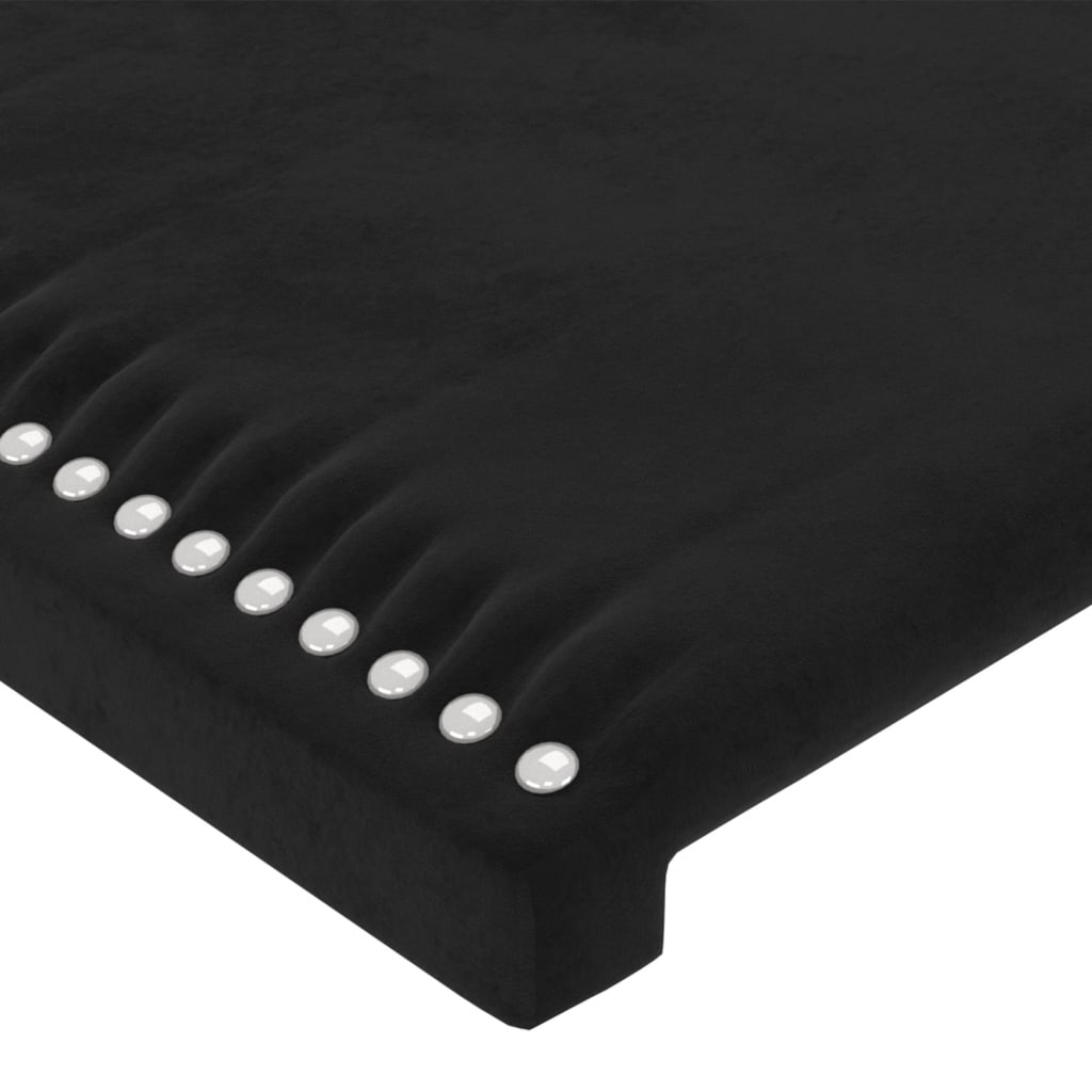 vidaXL Čelo postele 2 ks černé 90x5x78/88 cm samet