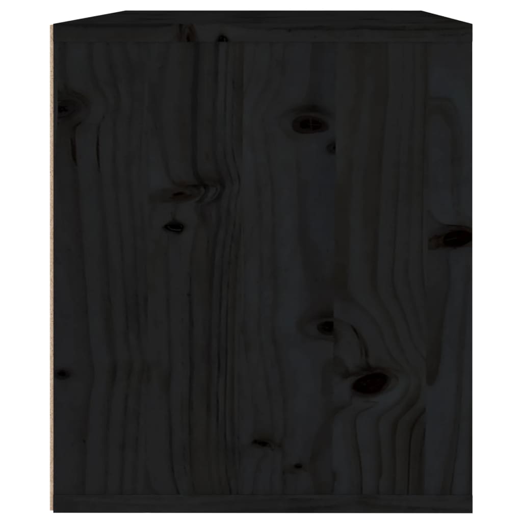 vidaXL Nástěnná skříňka černá 45 x 30 x 35 cm masivní borové dřevo