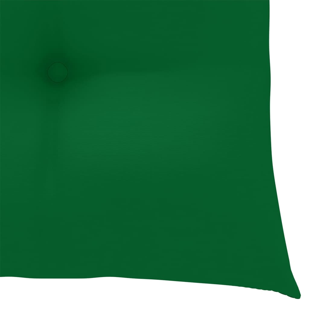 vidaXL Jídelní židle 6 ks zelené podušky masivní teak