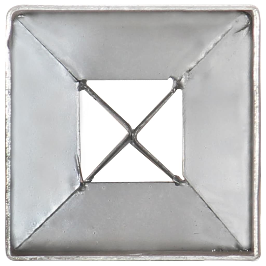 vidaXL Kotvící hroty 12 ks stříbrné 7 x 7 x 90 cm pozinkovaná ocel