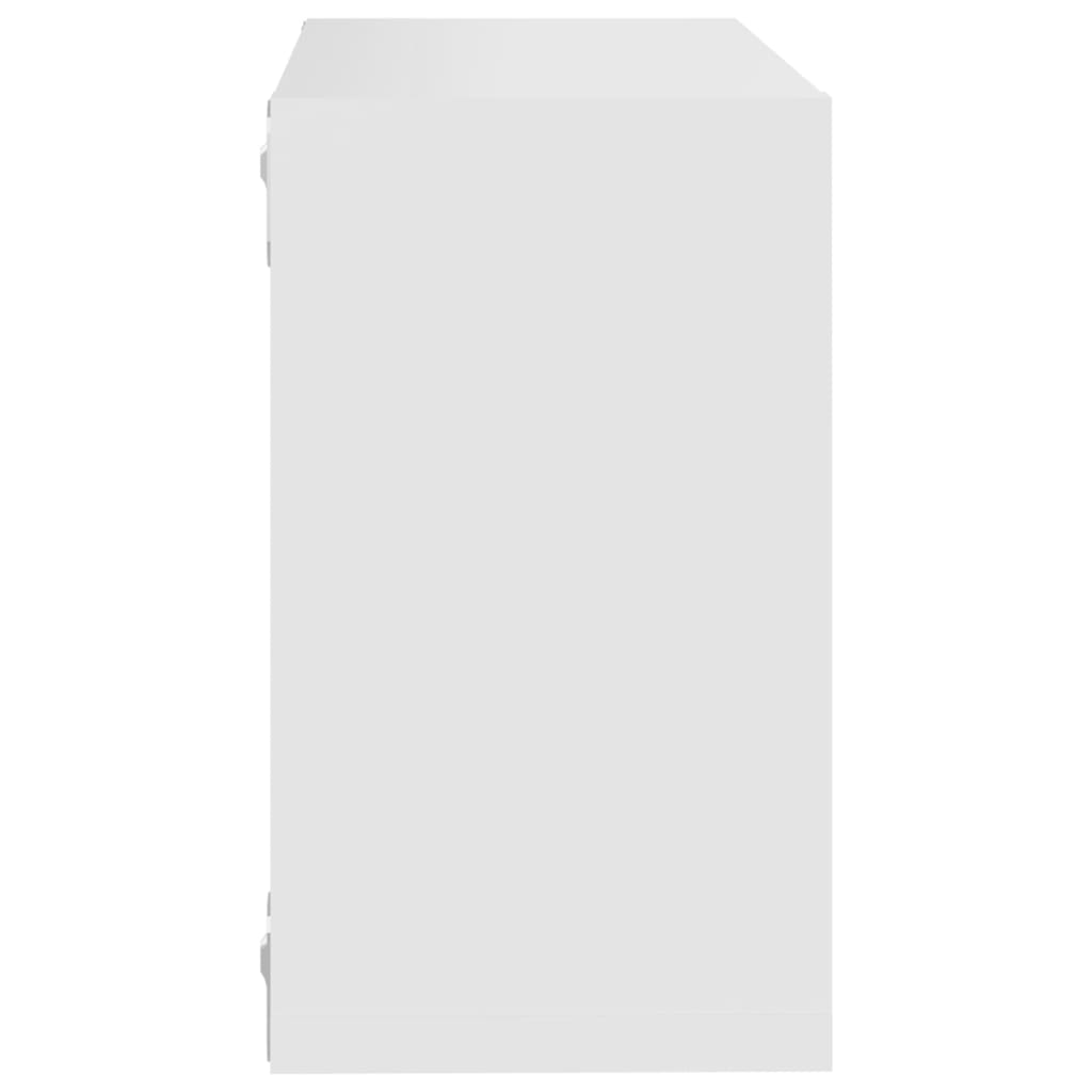 vidaXL Nástěnné police kostky 2 ks bílé 26 x 15 x 26 cm