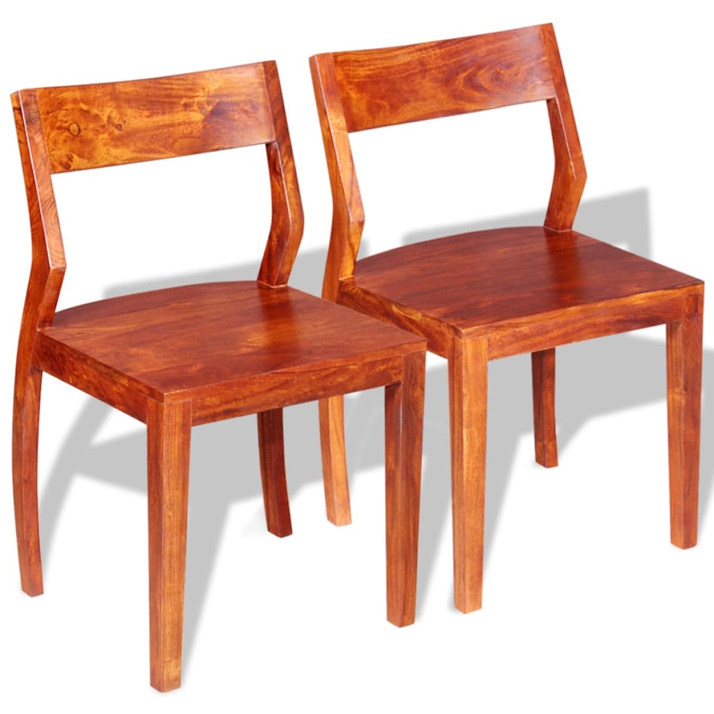 vidaXL Jídelní židle 2 ks masivní akáciové dřevo sheesham