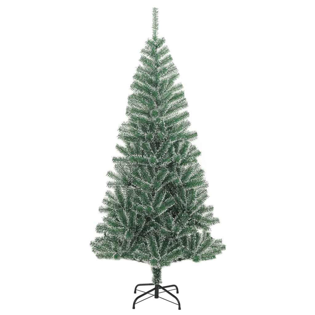 vidaXL Umělý vánoční stromek zasněžený zelený 210 cm