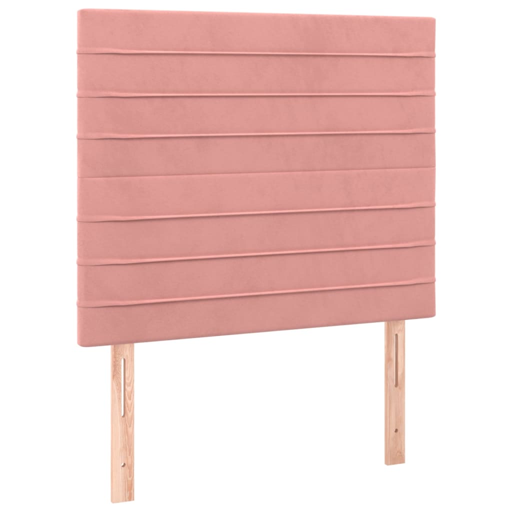 vidaXL Box spring postel s matrací růžová 120 x 200 cm samet