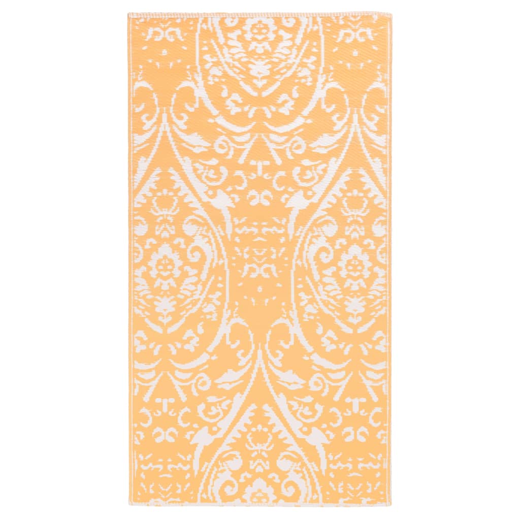 vidaXL Venkovní koberec oranžový a bílý 120 x 180 cm PP