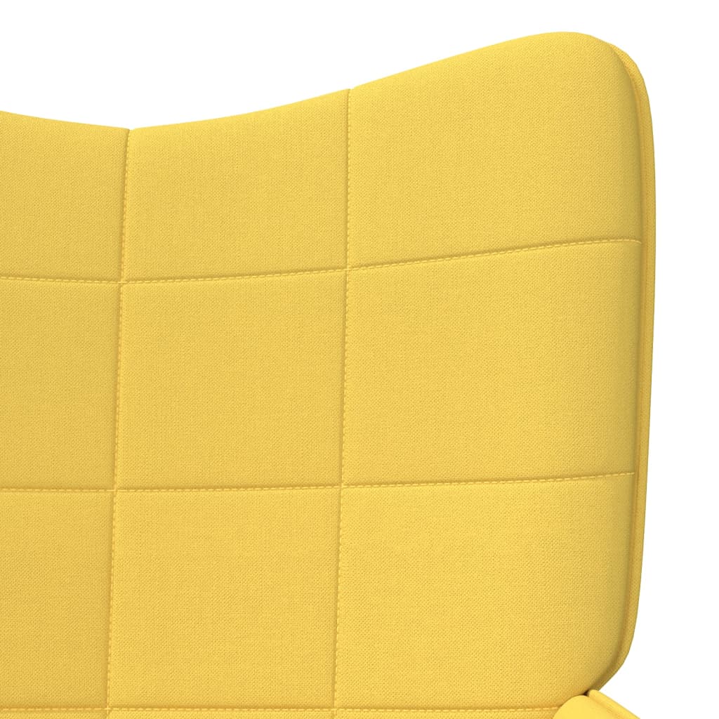vidaXL Relaxační křeslo hořčicově žluté textil