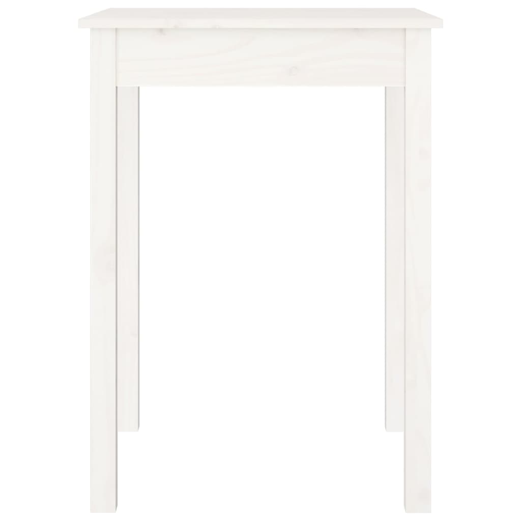 vidaXL Jídelní stůl bílý 55 x 55 x 75 cm masivní borové dřevo