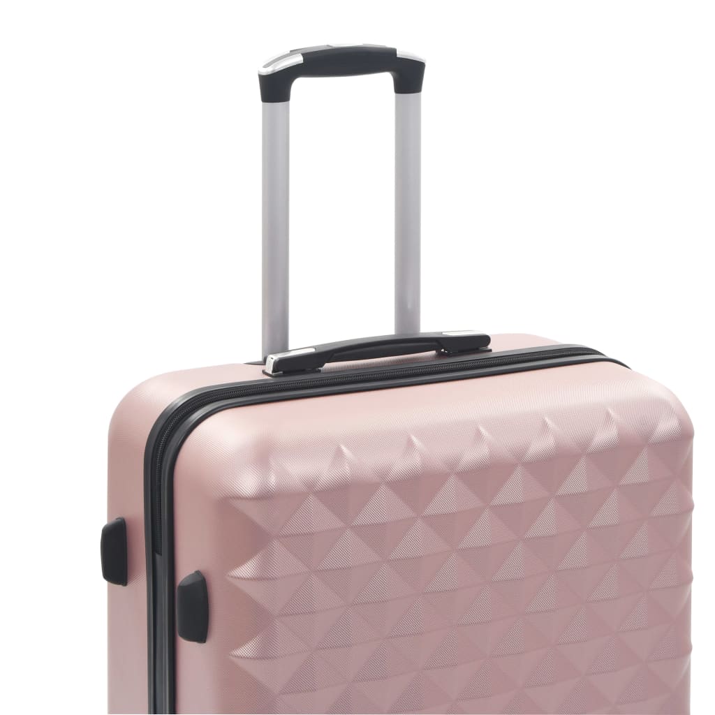 vidaXL Sada skořepinových kufrů na kolečkách 3 ks růžová zlatá ABS