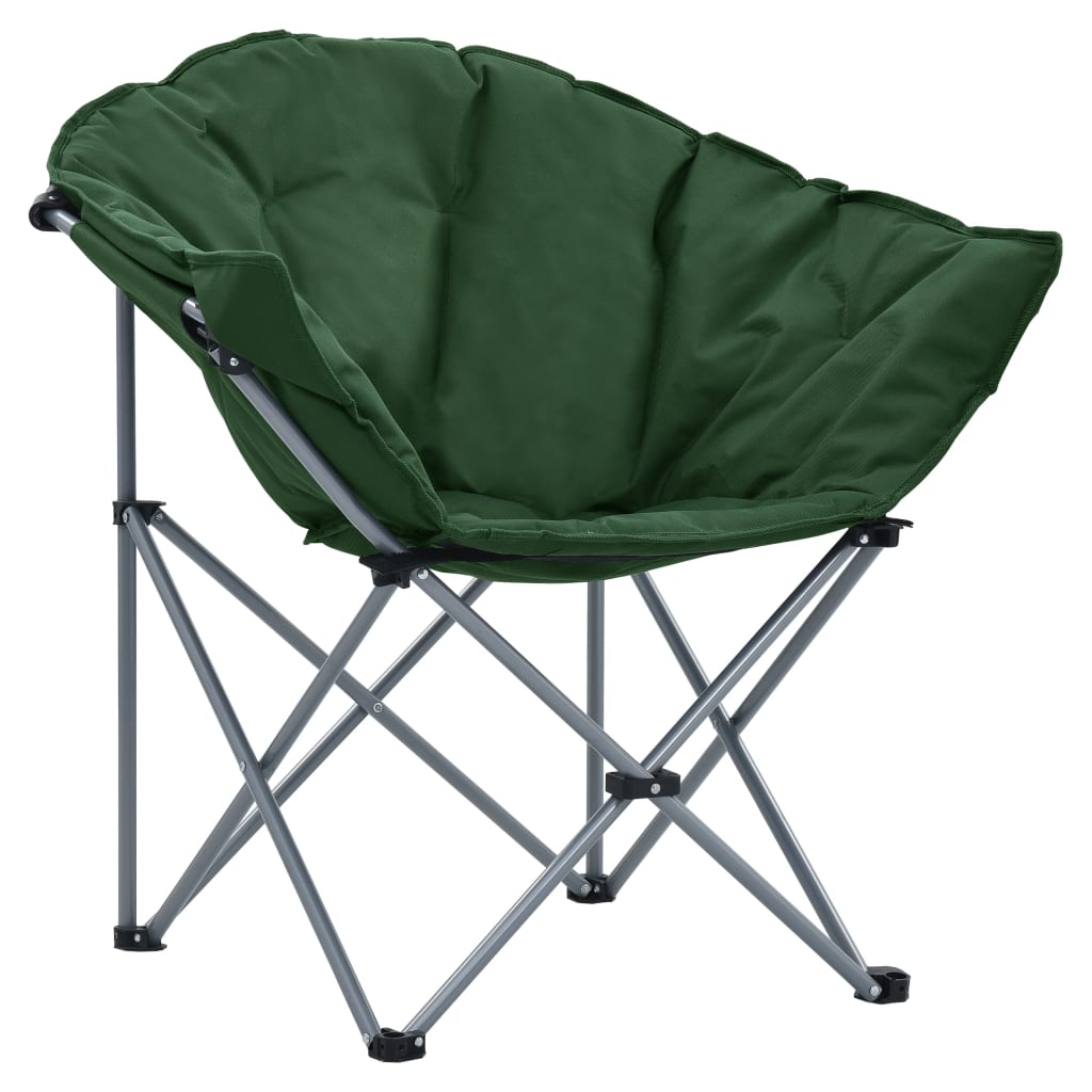 vidaXL Skládací měsíční židle 2 ks zelené