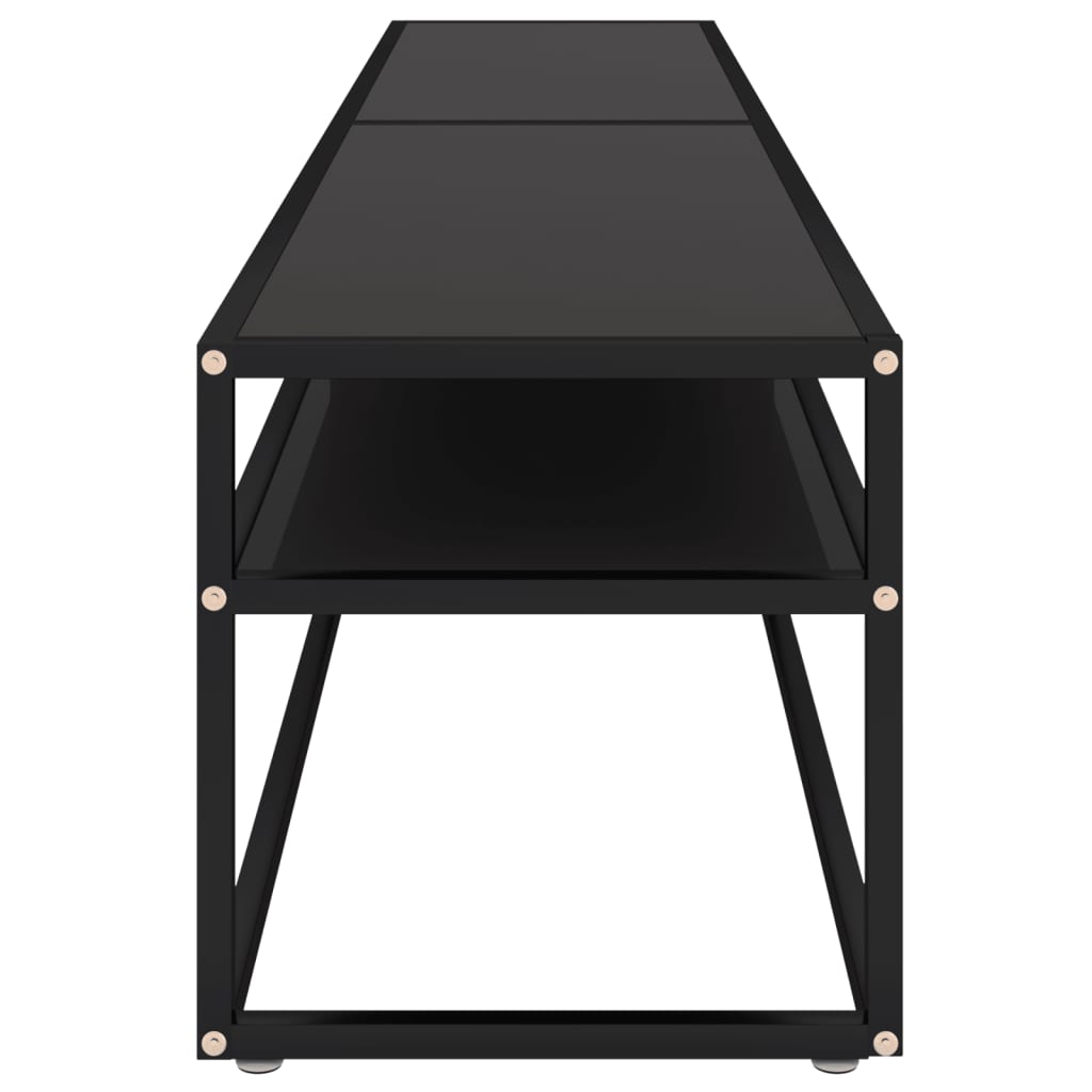 vidaXL TV stolek černý 200 x 40 x 40,5 cm tvrzené sklo