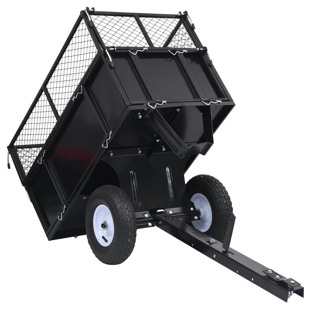 vidaXL Sklápěcí přívěsný vozík pro zahradní sekačku nosnost 150 kg