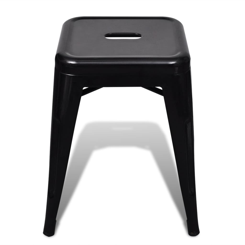 vidaXL Stohovatelné stoličky 2 ks černé kov