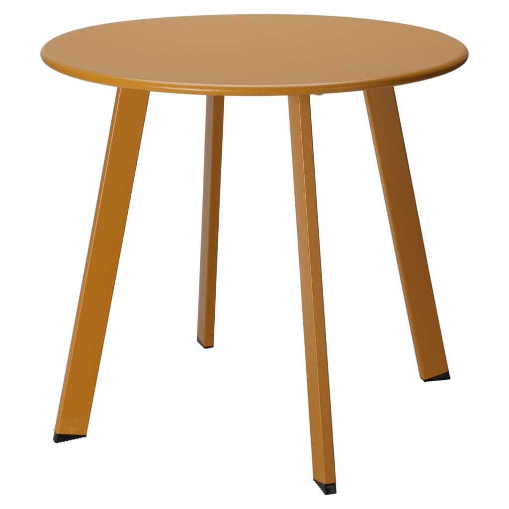 ProGarden Koncový stolek 50 x 45 cm matně hořčicově žlutý