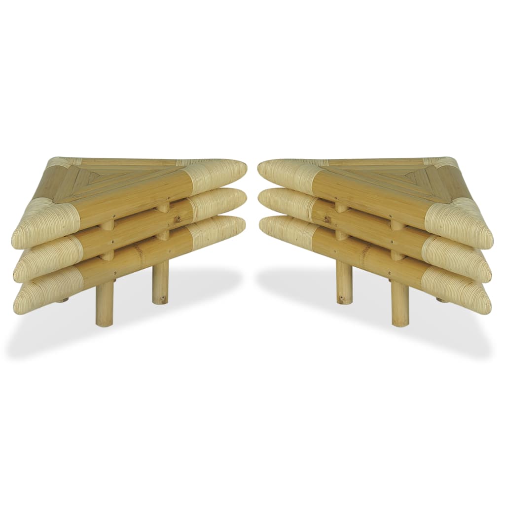 vidaXL Noční stolek 2 ks bambus 60 x 60 x 40 cm přírodní