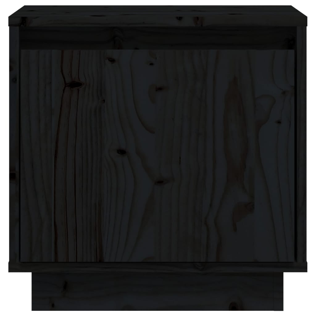 vidaXL Noční stolek černý 40 x 30 x 40 cm masivní borové dřevo