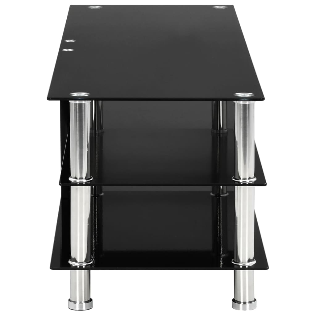 vidaXL TV stolek černý 120 x 40 x 40 cm tvrzené sklo